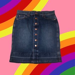 Loft button down skirt